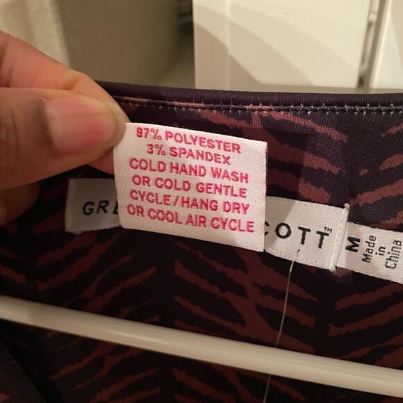 Gretchen Scott Dress Womens S Sheath Brown Cheetah 3/4 Length Sleeve V Neckline - Picture 4 of 6